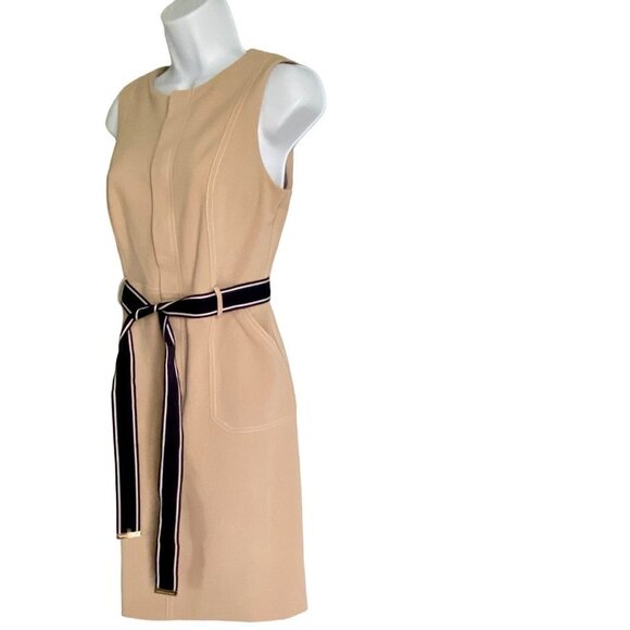 Tommy Hilfiger Sleeveless Scuba Crepe Dress with Front Zipper Pockets Size 4 - Picture 4 of 10